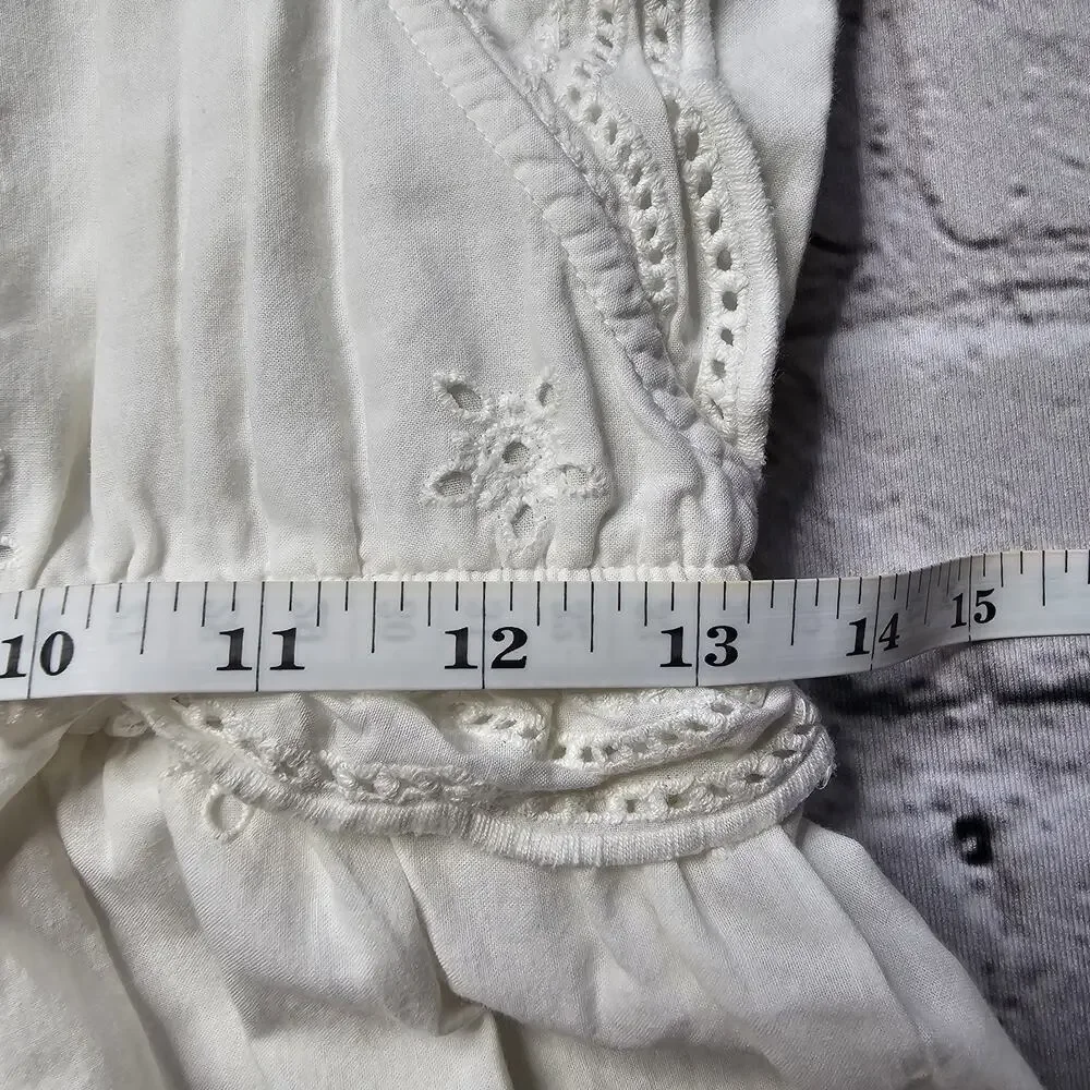 Justice 100% Cotton Eyelet Ruffle‎ Accent Maxi Dress Size 14